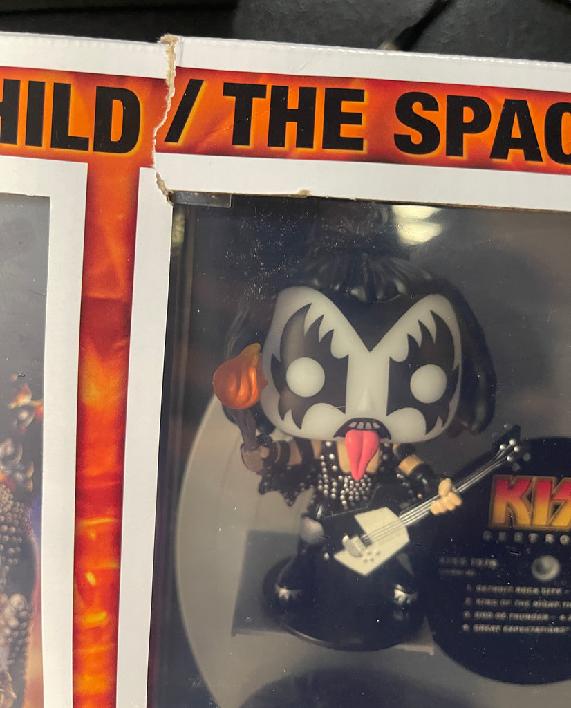 Funko Pop! Albums Kiss Destroyer The Demon/ The Starchild/ The Spaceman/ The Catman Glow Exclusive #22 (Front of Box Ripped)