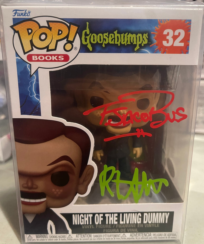 Funko Pop! Goosebumps Night of the Living Dummy Signed Autographed by Tim Jacobus and R. L. Stine #32 (JSA Certified)