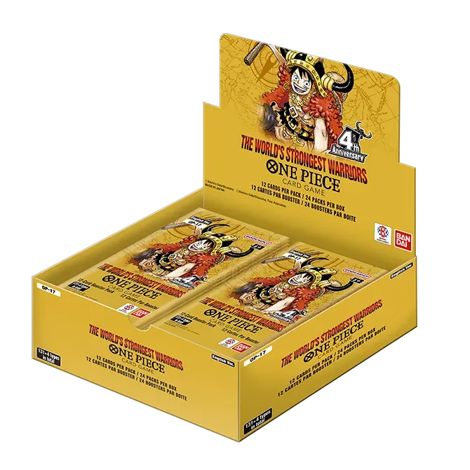 one piece booster box english pre order TCG OP-17 The World's Strongest Warriors (24 Packs) (Pre Order) Style:Dragon Hide - Silver Pokemon Center Eeveelutions featuring a variety of Bandai One Piece TCG