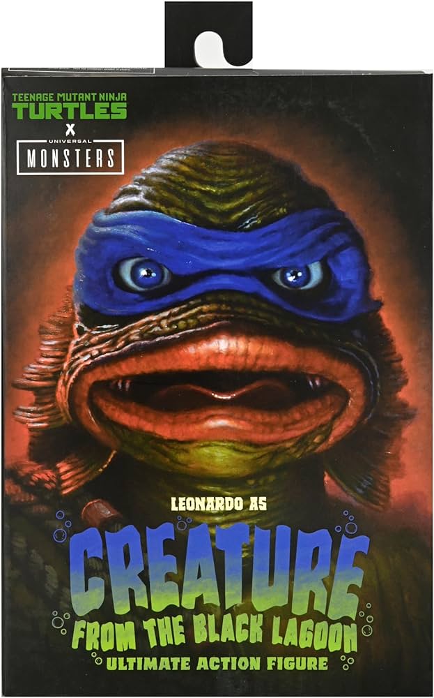 NECA Universal Monsters x Teenage Mutant Ninja Turtles Leonardo as Creature  From the Black Lagoon Ultimate Action Figure