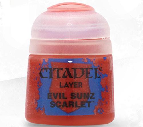 Citadel Layer Paint: Evil Sunz Scarlet (12ml) - Undiscovered Realm