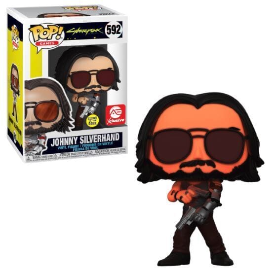 Cyberpunk 2077 Johnny Silverhand (Glasses) Glow AE Exclusive Funko Pop! #592 - Undiscovered Realm