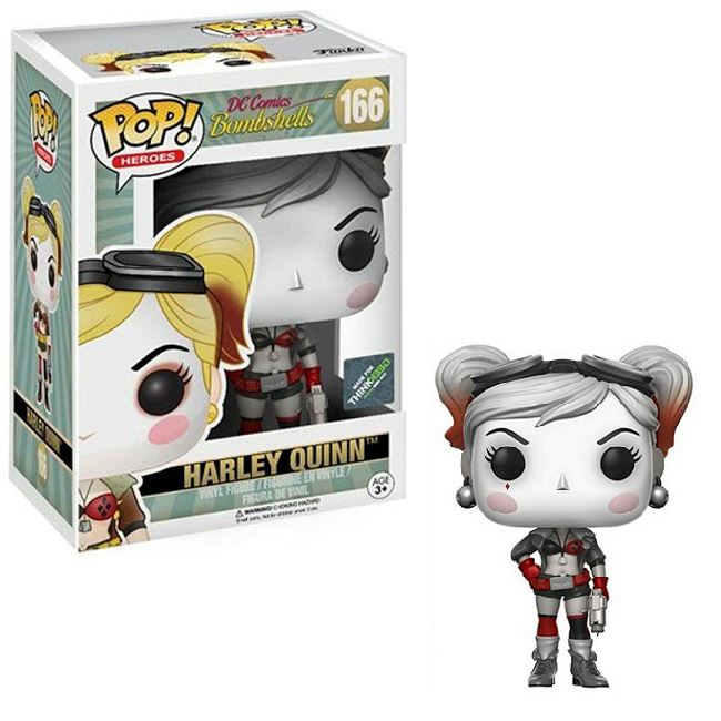 DC Comics Bombshells Harley Quinn (Black and White) Funko Pop! Exclusive #166 - Undiscovered Realm