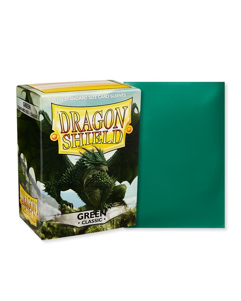 Dragon Shield Standard Size Card Sleeves 100 Count Classic Green - Undiscovered Realm