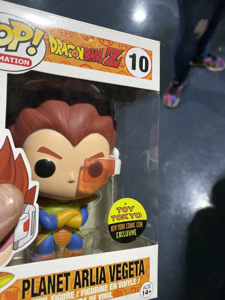 Funko Pop! Dragon Ball Z DBZ Planet Arlia Vegeta NYCC Toy Tokyo Exclusive #10 *Slight Damage* Funko