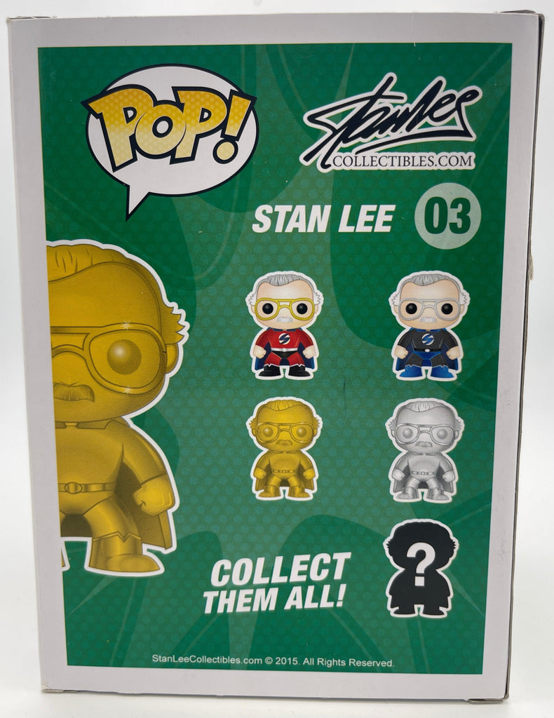 Funko Pop! Gold Stan Lee (Superhero) Exclusive Signed Autographed by Stan Lee #03 (Light Box Damage) Funko 