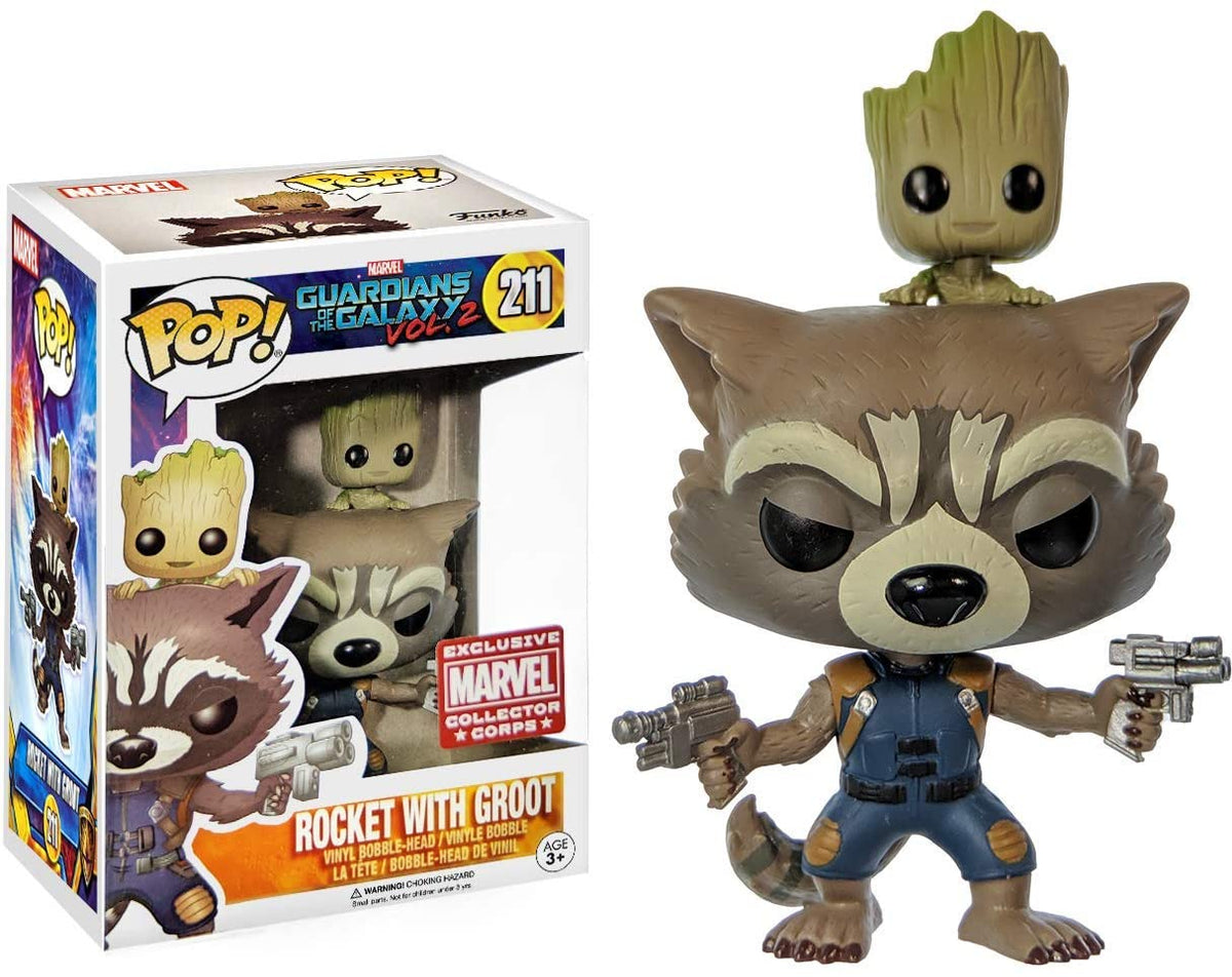 Funko Pop! Marvel Guardians of the Galaxy Rocket with Groot