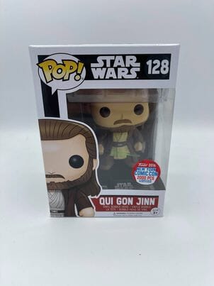 Funko Pop! Star Wars Qui Gon Jinn Exclusive #128 (Shelf Wear)