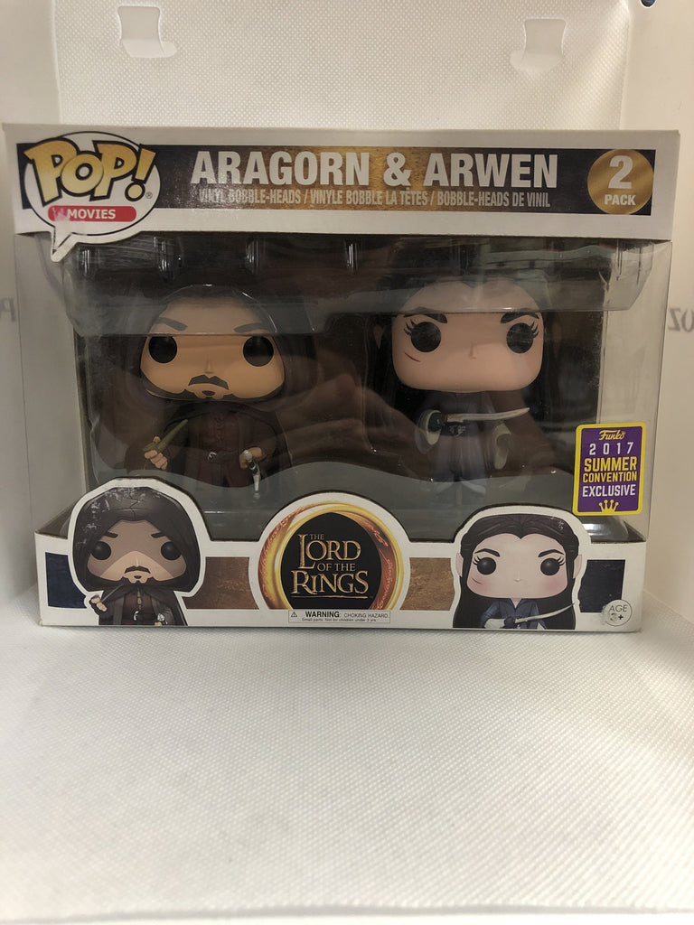 Funko Pop! The Lord of the Rings Aragorn and Arwen Summer Convention Exclusive 2 Pack *Heavy Box Damage* Funko