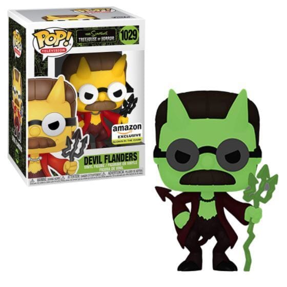 Funko Pop! The Simpsons Devil Ned Flanders Glow Exclusive (Treehouse of Horror) #1029