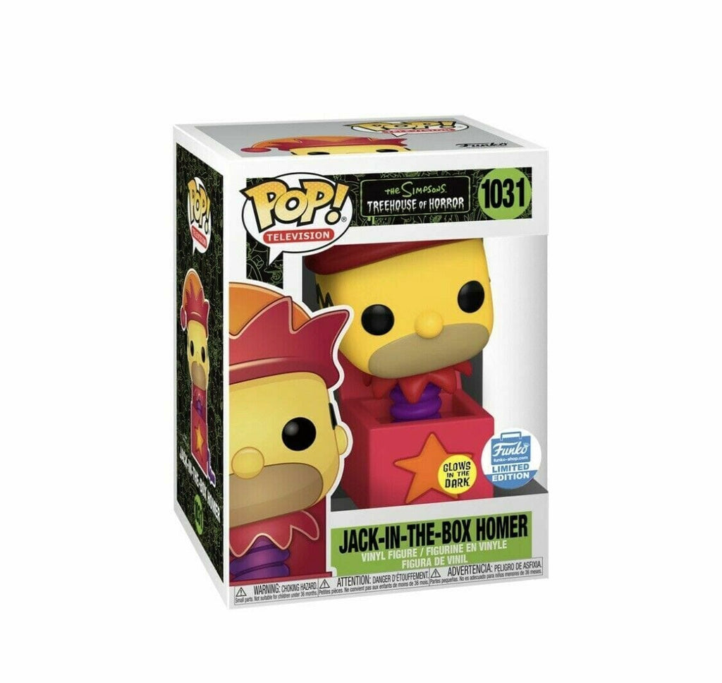 Funko Pop! The Simpsons Jack in the Box Homer (Treehouse of Horror) Glow in the Dark Exclusive #1031