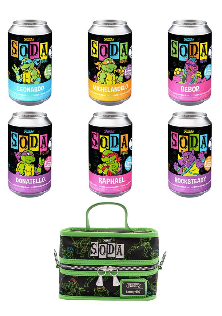 Funko Teenage Mutant Ninja Turtles (TMNT) Blacklight Vinyl Soda 6 Pack with Cooler (10,000 PCS)(Opened Cans) Funko