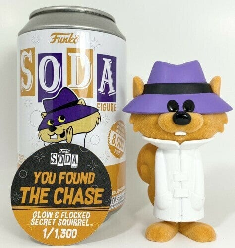 Funko Vinyl Soda Secret Squirrel (Flocked/Glow) Chase (Opened Soda)