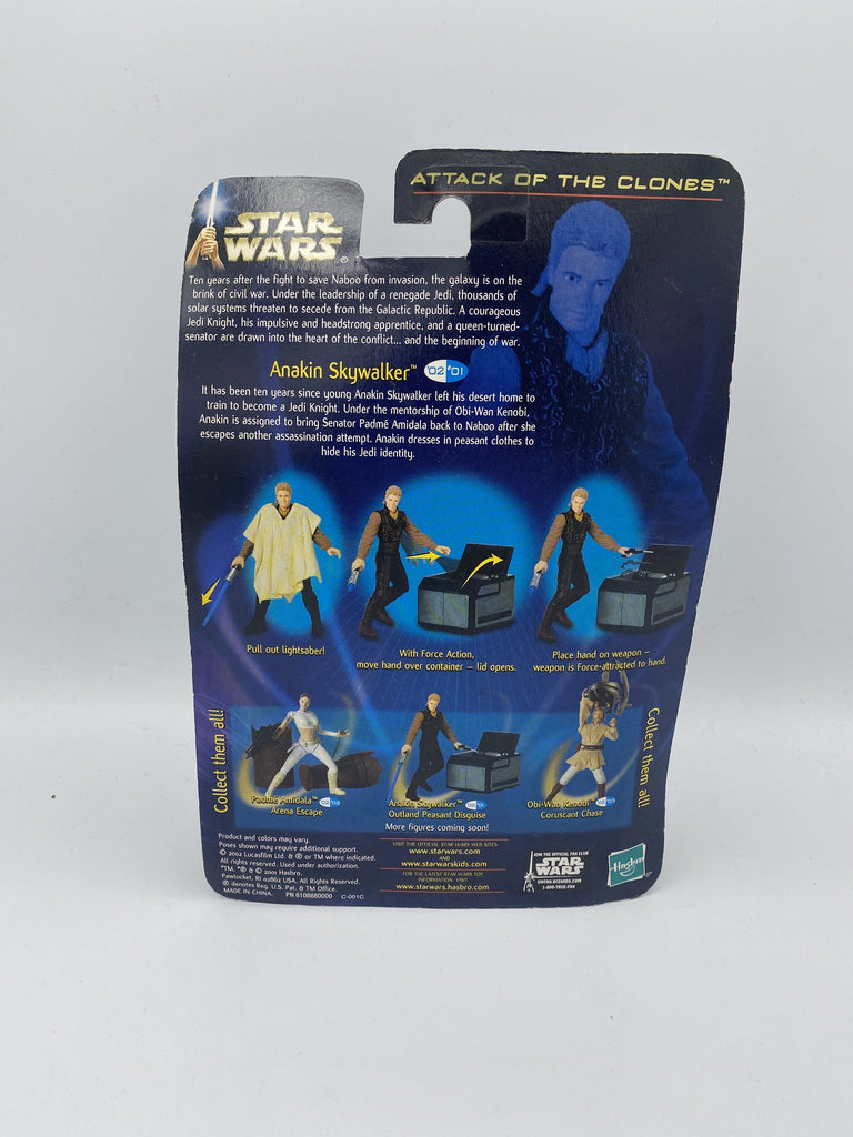 Hasbro Star Wars Attack of the Clones Anakin Skywalker Outland Peasant Disguise Figure Action Figure Hasbro 