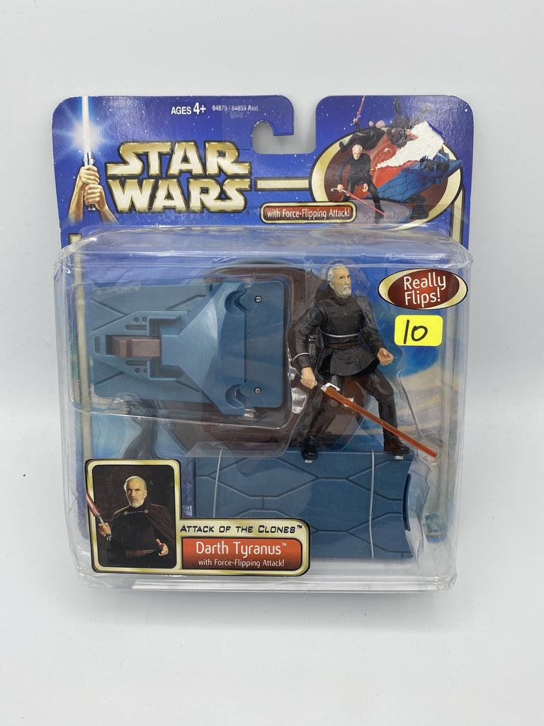 Hasbro Star Wars Attack of the Clones Darth Tyranus with Force Flipping Attack Figure