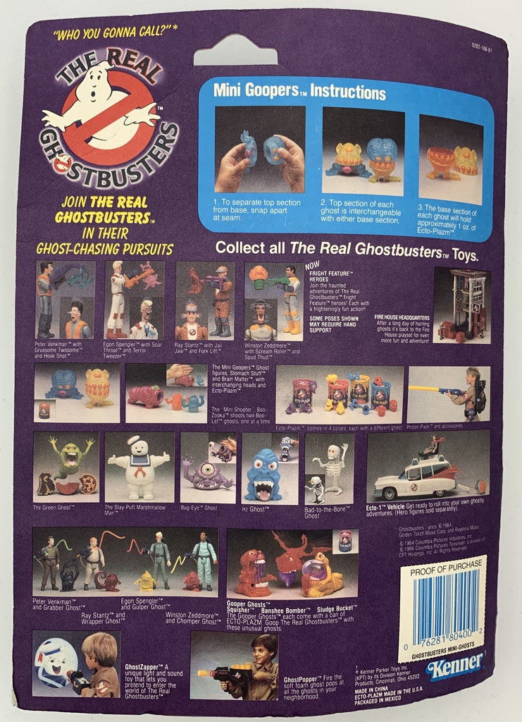 Kenner The Real Ghostbusters Mini Goopers Brain Matter and Stomach Stuff with Ecto Plazm Slime Vintage Action Figure Action Figure Kenner 