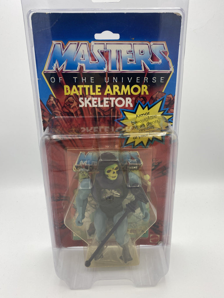 Masters of the Universe (MOTU) Battle Armor Skeletor Vintage Action Figure w/ Protector