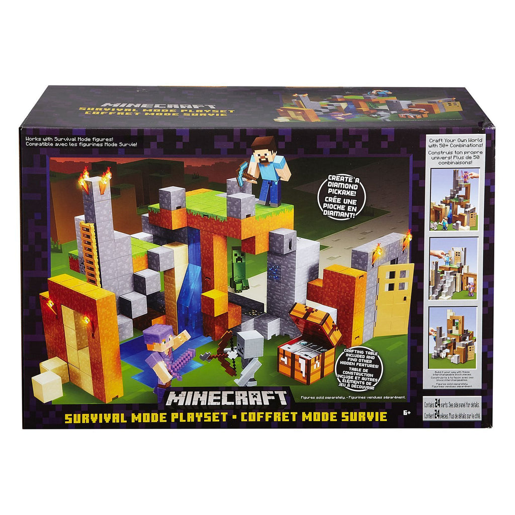Mattel Minecraft Survival Mode Playset (Non Mint Box) (Additional Shipping Charges Apply)