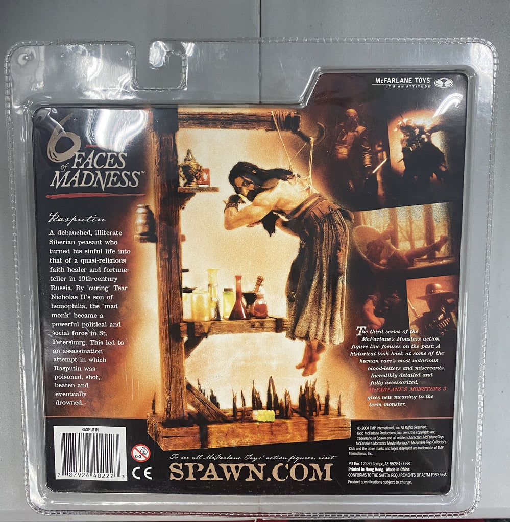 Mcfarlane 6 Faces of Madness Full Set of Six Action Figures Billy the Kid, Atilla the Hun, Vlad the Impaler, Jack the Ripper, Elizabeth Bathory, Rasputin Action Figure Mcfarlane