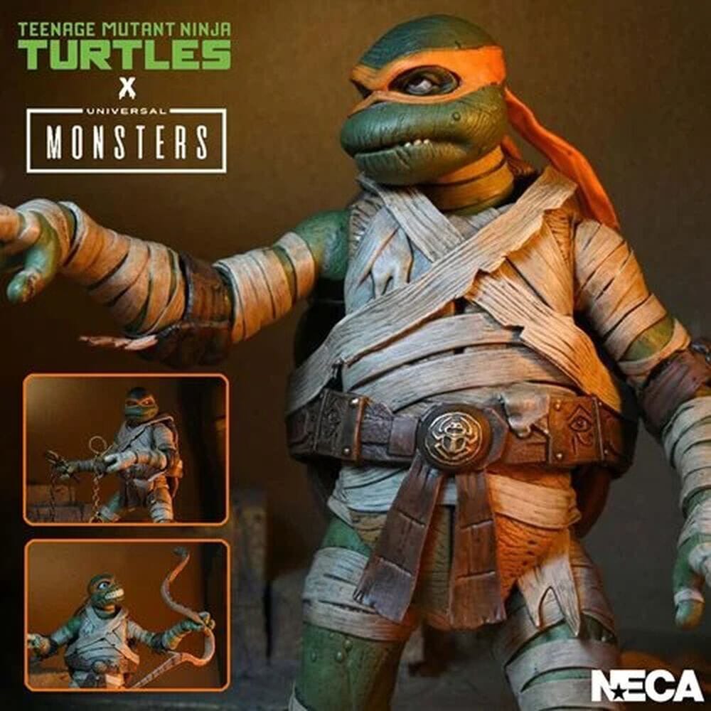NECA Universal Monsters x Teenage Mutant Ninja Turtles Michelangelo as the Mummy Ultimate Action Figure Neca