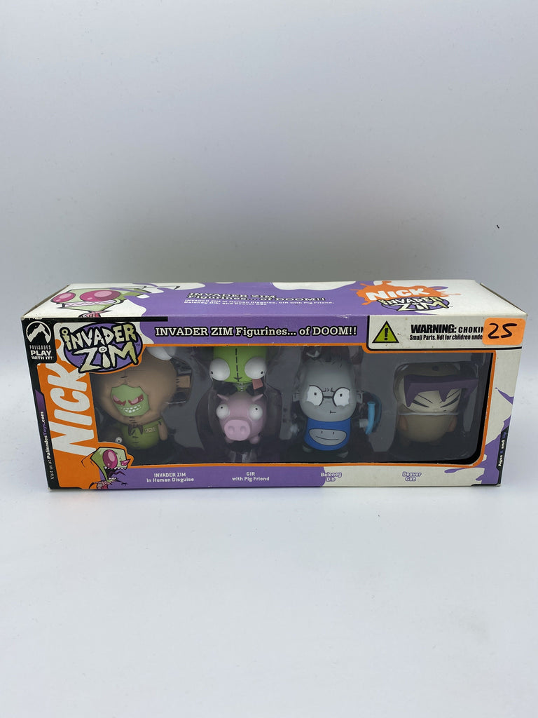 Palisades Toys Nickelodeon Invader Zim Figurines of Doom Pack (Zim, Gir, Baloney Dib, Beaver Gaz)