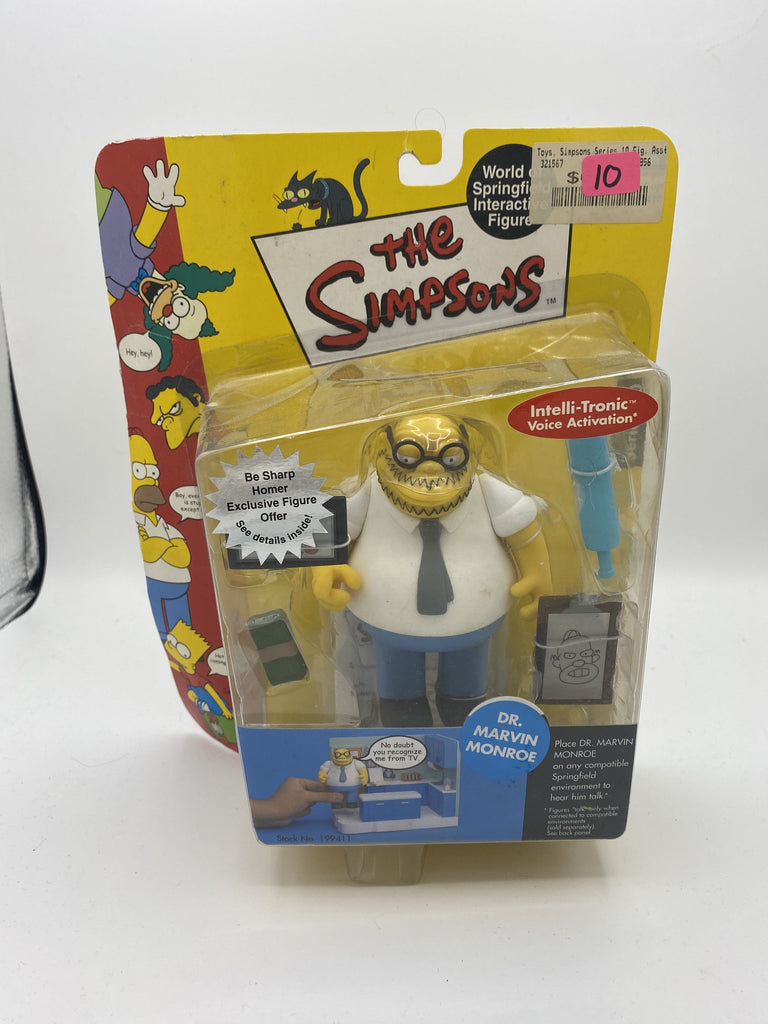 Playmates The Simpsons Dr Marvin Monroe Series #10 Action Figure