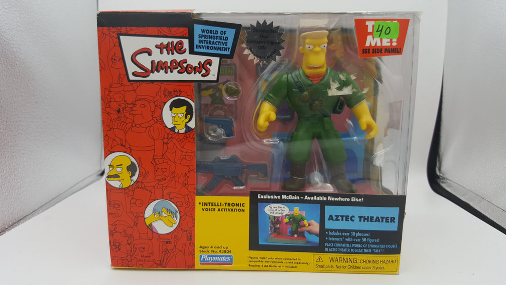 Playmates The Simpsons World of Springfield Aztec Theater with McBrain Action Figure