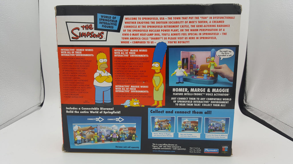 Playmates The Simpsons World of Springfield The Simpsons House Diorama with Homer Marge and Maggie Action Figures playmates 