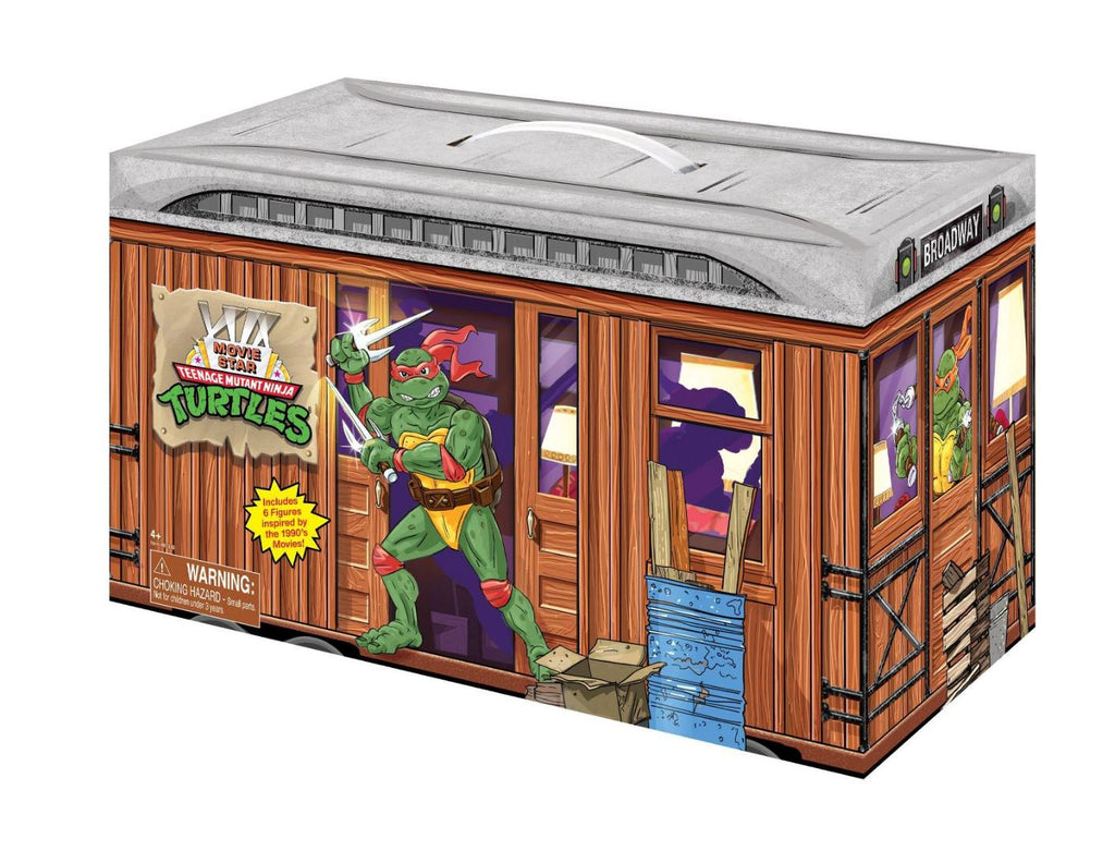 Teenage Mutant Ninja Turtles (TMNT) Retro Movie Star Action Figure 6-Pack (Leonardo, Michelangelo, Raphael, Donatello, Splinter, Super Shredder) Action Figure Playmates