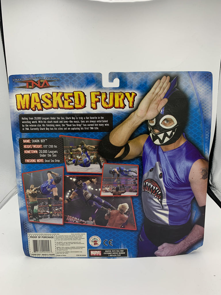 TNA Masked Fury Shark Boy Mask and Figure Marvel 