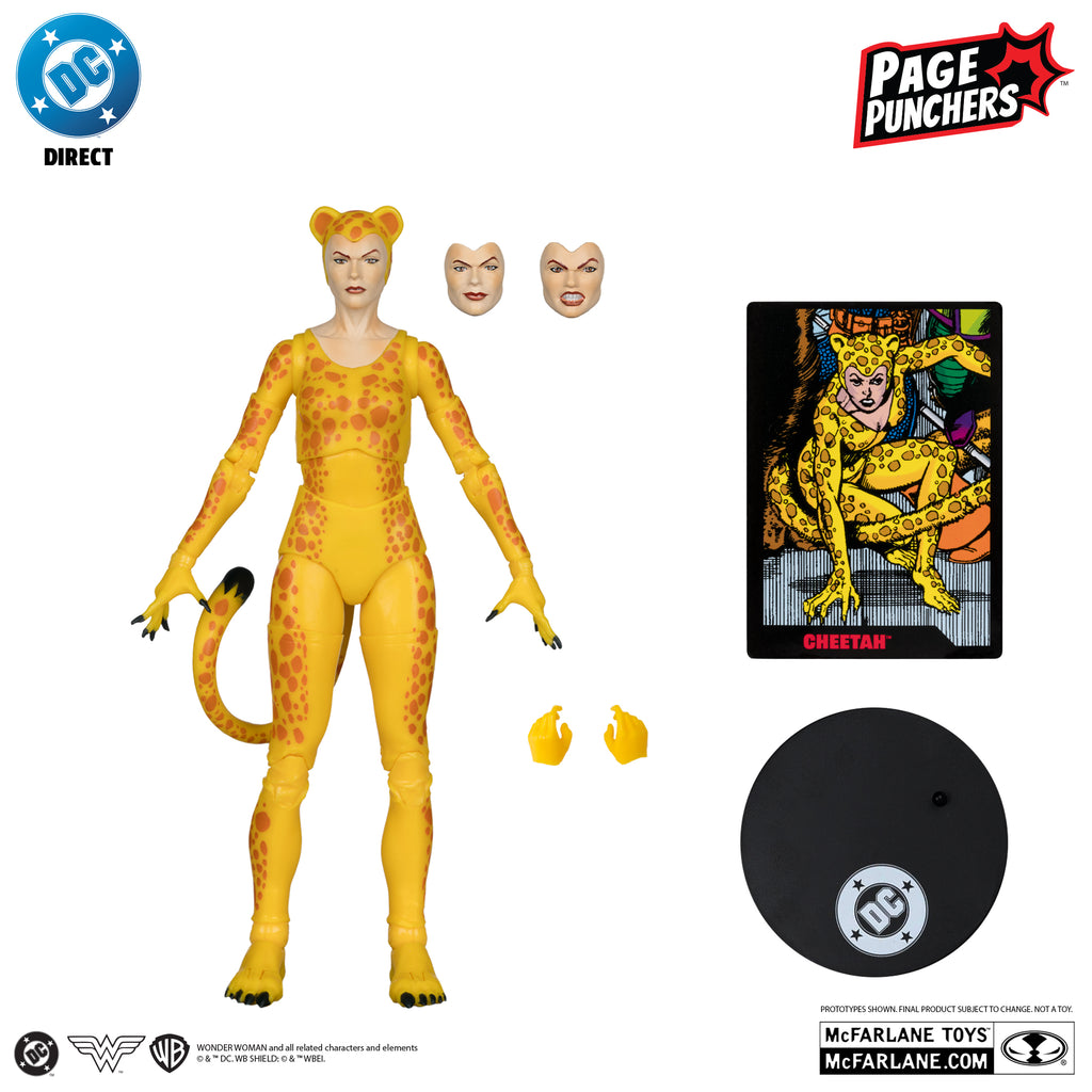 (RED PLATINUM EDITION) McFarlane DC Direct Cheetah: Crisis on Infinite Earths Action Figure with Comic (Page Punchers)