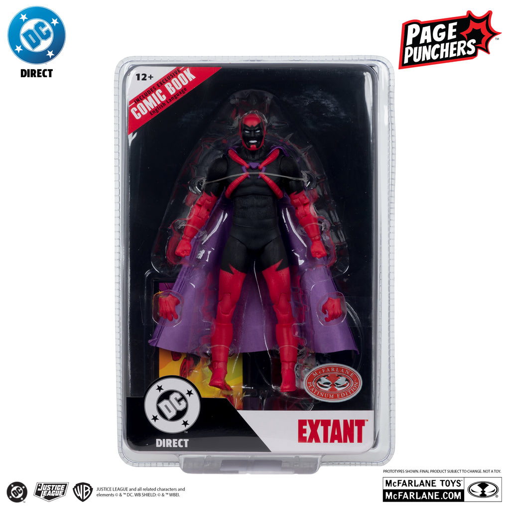 RED PLATINUM EDITION McFarlane DC Direct Extant: Zero Hour Action Figure with Comic (Page Punchers)