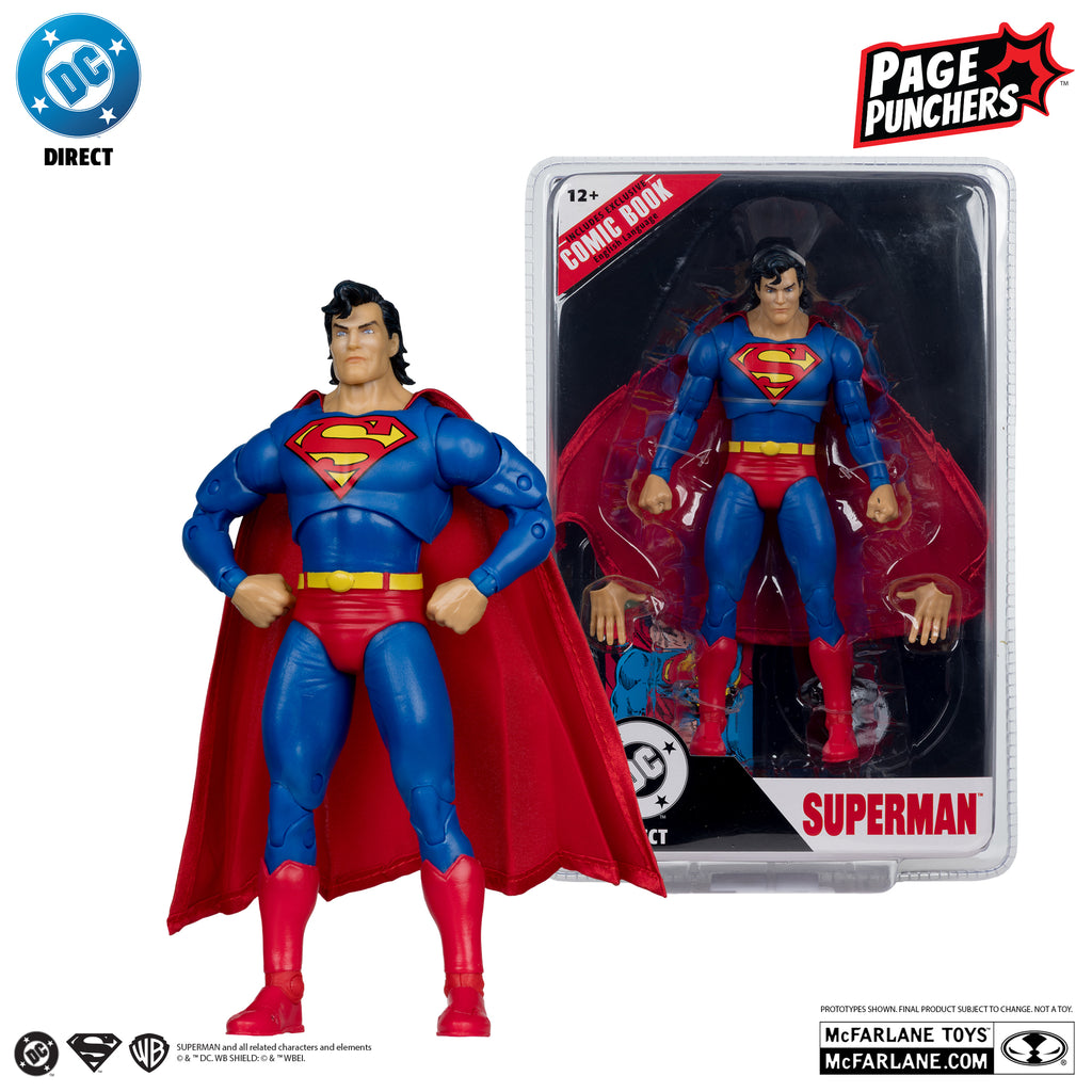 McFarlane DC Direct Superman (Zero Hour) Action Figure with Comic (Page Punchers) 