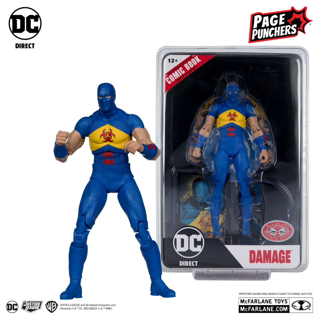 (RED PLATINUM EDITION) McFarlane DC Direct Damage: Kingdom Come Action Figure with Comic (Page Punchers)