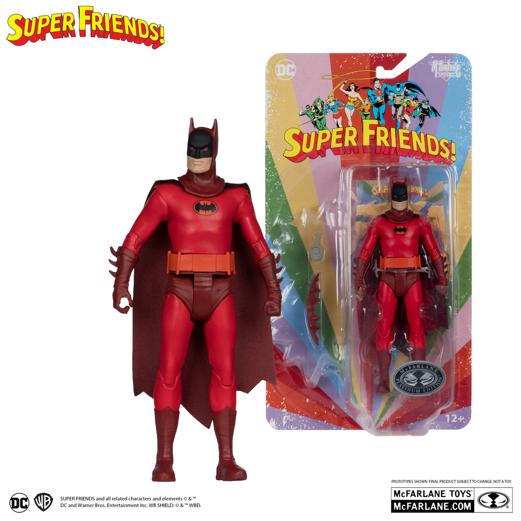(PLATINUM EDITION) McFarlane Super Friends DC Retro Red Batman Action Figure