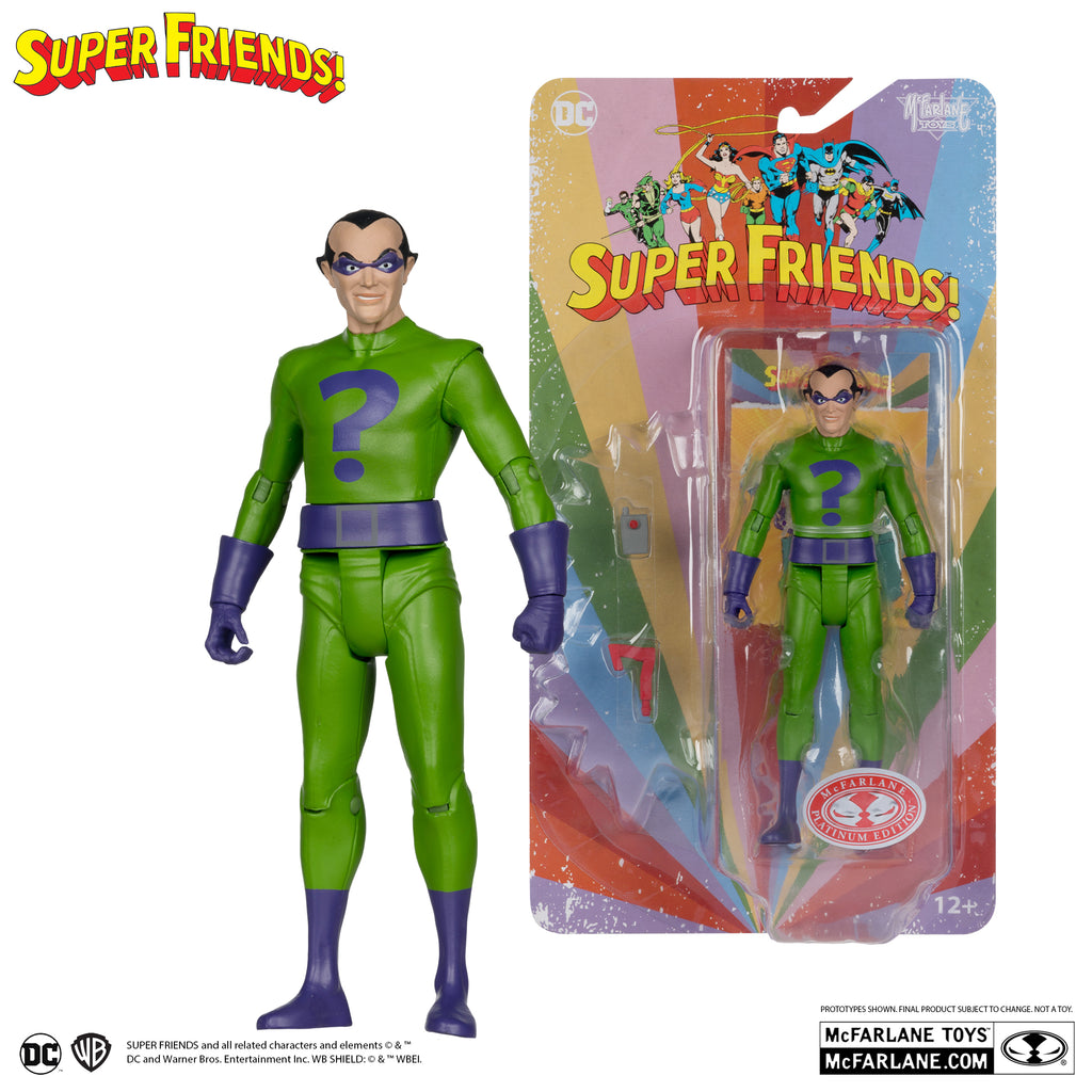 (RED PLATINUM EDITION) McFarlane Super Friends DC Retro Riddler Action Figure