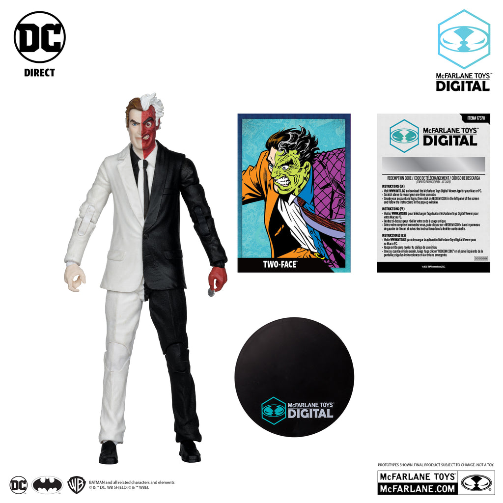 PLATINUM EDITION McFarlane Toys Digital Collectible Two-Face Action Figure (The Silver Age)
