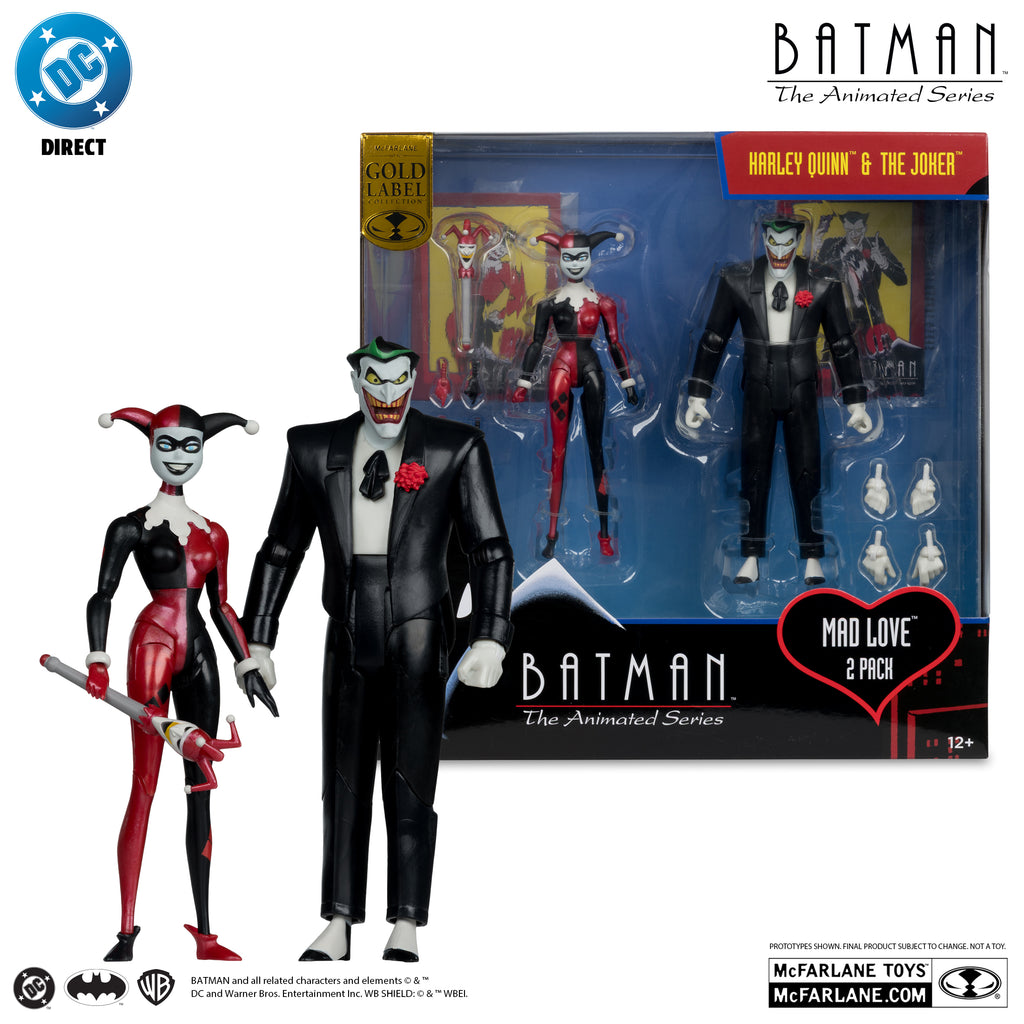 McFarlane DC Direct Harley Quinn & The Joker (Mad Love) Action Figures 2-Pack Gold Label