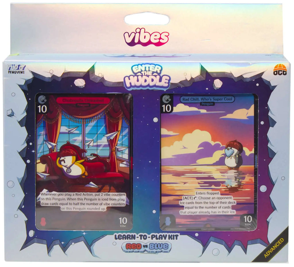 Pudgy Penguins Trading Card Game Vibes Enter the Huddle ADVANCED Starter Deck [Red Vs. Blue]