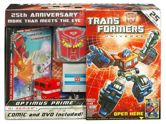 (Box Damage) Hasbro Transformers 25th Anniversary Optimus Prime G1 Series Without Comic And DVD 2009