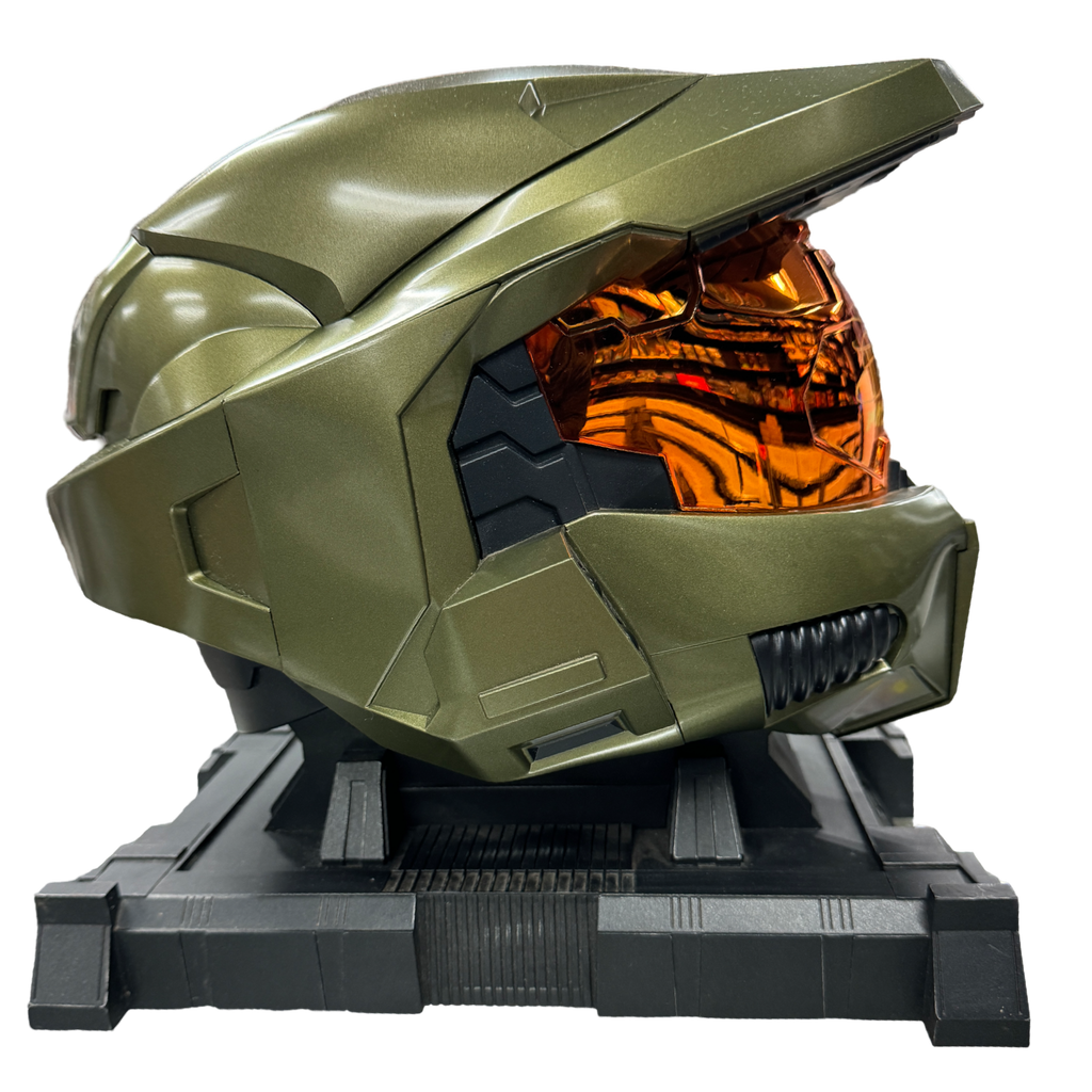 certified master chief motorcycle helmet Halo 3 Master Chief Collection Helmet Replica Signed Autographed by Steve Downes (JSA Certified)