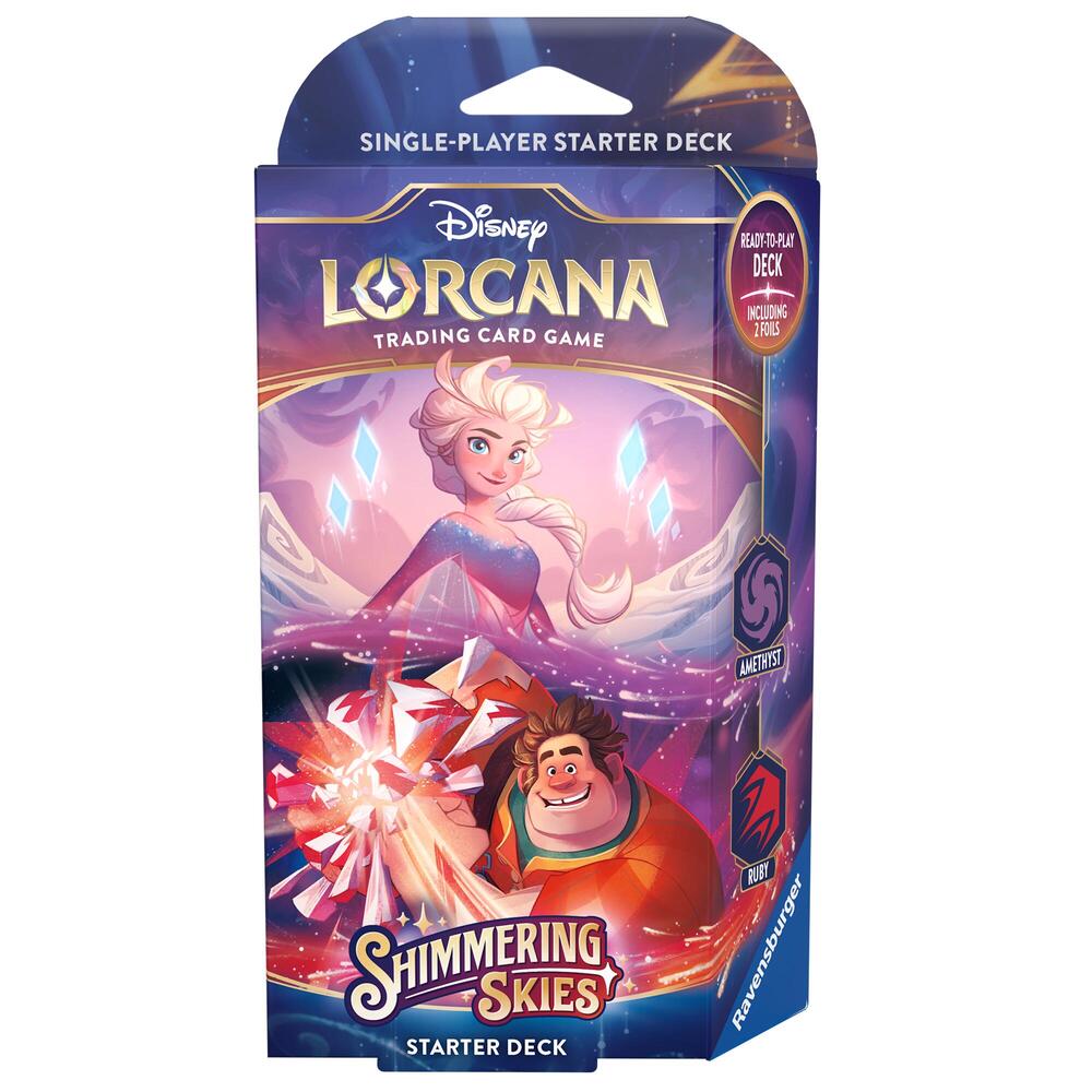 lorcana fabled card list Disney Lorcana: Shimmering Skies Starter Deck (Amethyst & Ruby)