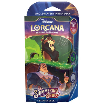 lorcana starter decks pre order Ravensburger Disney TCG: Rise of The Floodborn - Amber & Sapphire Single-Player Deck | Engaging Gameplay | Over 200 Original Disney Artworks including one foil card each of Moana and Mickey Mouse as Wayward Sorcerer Disney Lorcana Trading Card Game