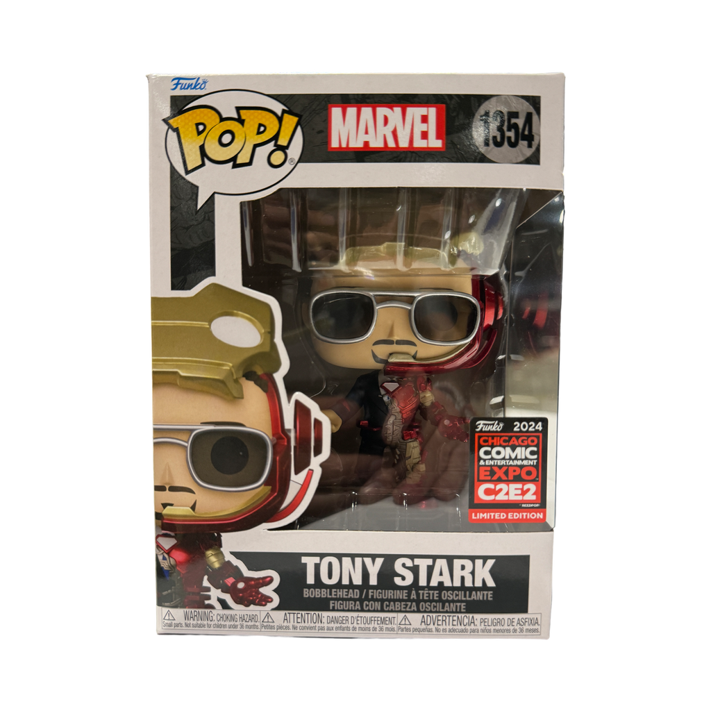 Funko Pop! Marvel Iron Man Tony Stark C2E2 (Official Sticker) Exclusive #1354