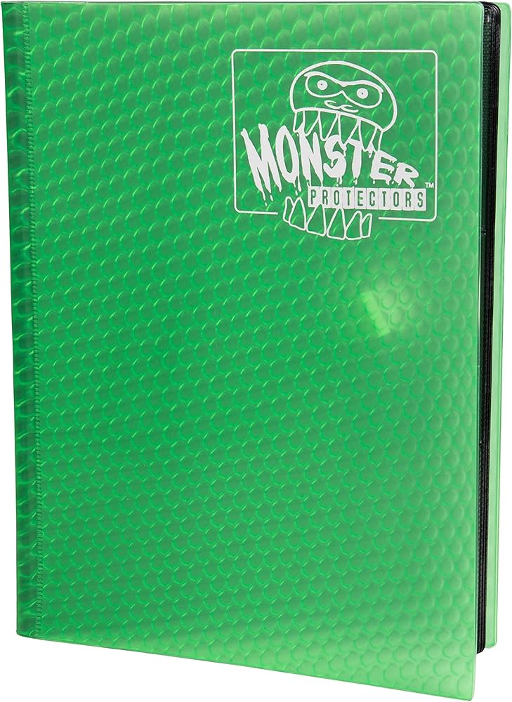 Monster Binders 9PMRD Binder 9 Pocket Monster - Holo Green
