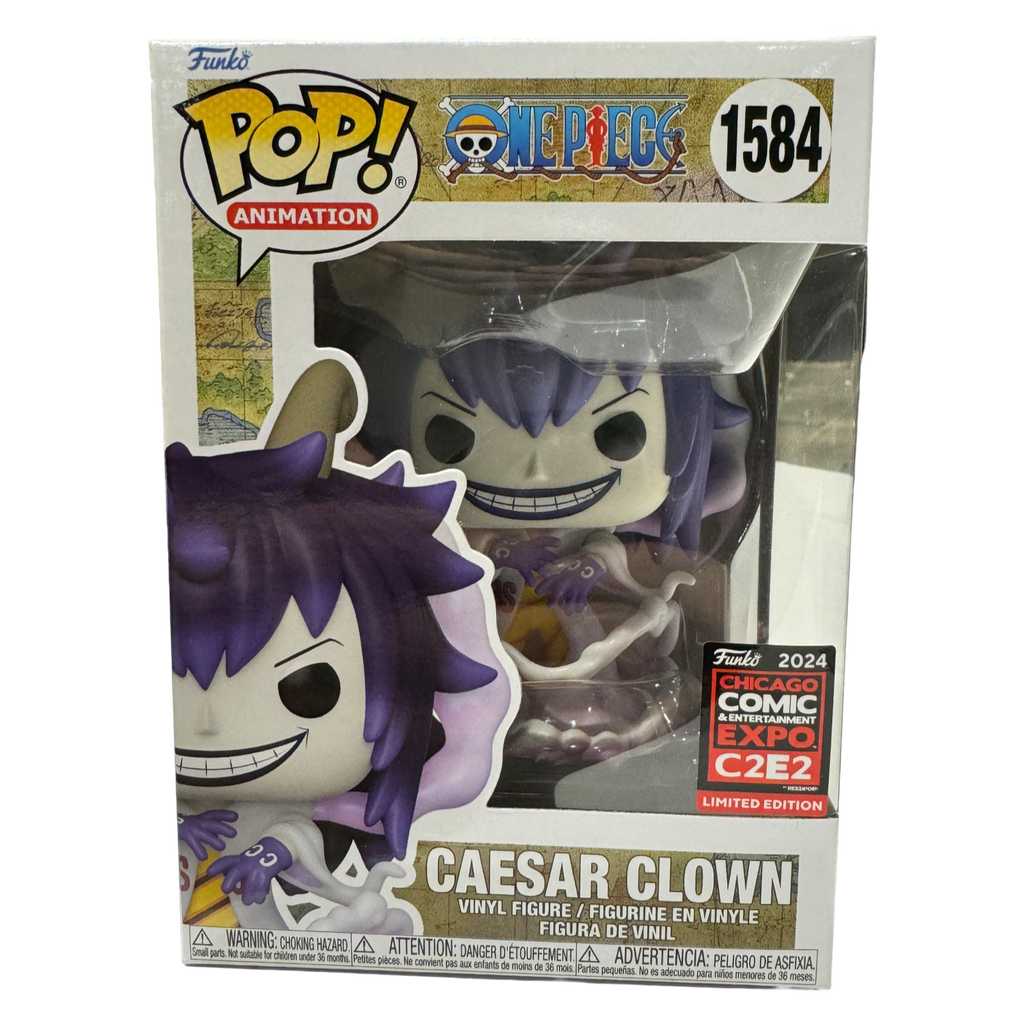 Funko Pop! One Piece Caesar Clown C2E2 (Official Sticker) Exclusive #1584