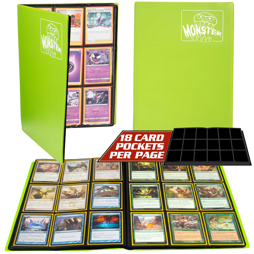 Monster Binders 9PMRD Binder 9 Pocket Monster - Light Green