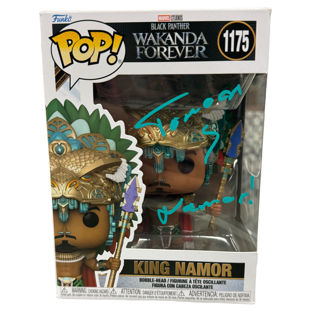Funko Pop! Marvel Black Panther Wakanda Forever King Namor SIGNED Autographed by Tenoch Huerta (JSA Certified) (Styles and Colors May Vary)
