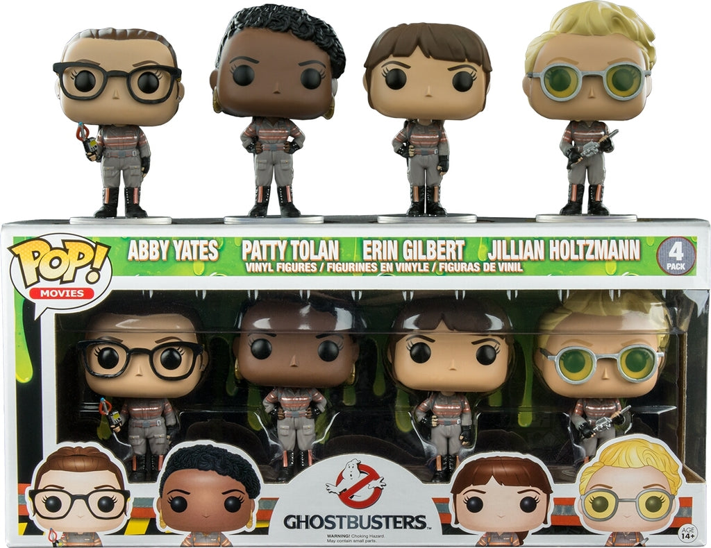 (Light Box Damage) Funko Pop! Ghostbusters Abby Yates Patty Tolan Erin Gilbert Jillian Holtzmann 4 Pack (Exclusive) 