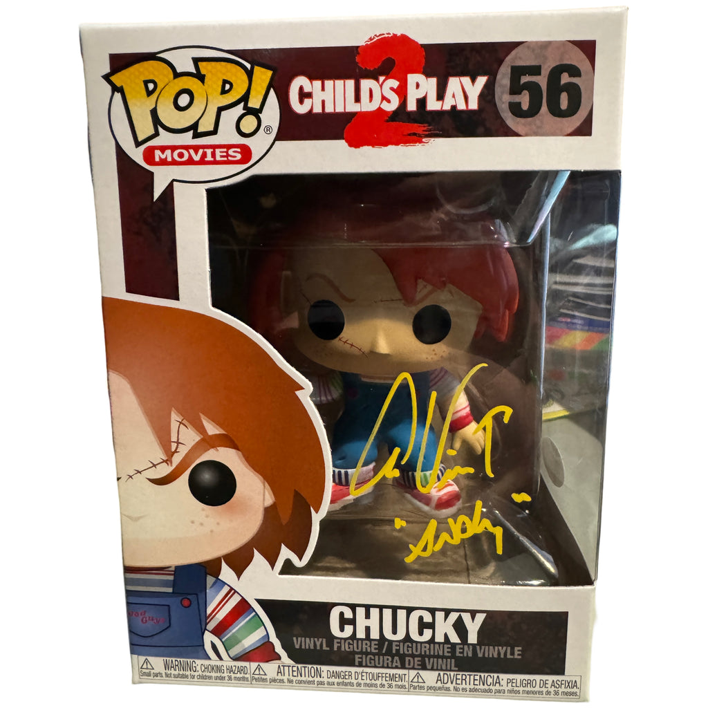 Funko Pop! Childs Play 2 Chucky Signed Autographed By Alex Vincent #56 (JSA Certified)